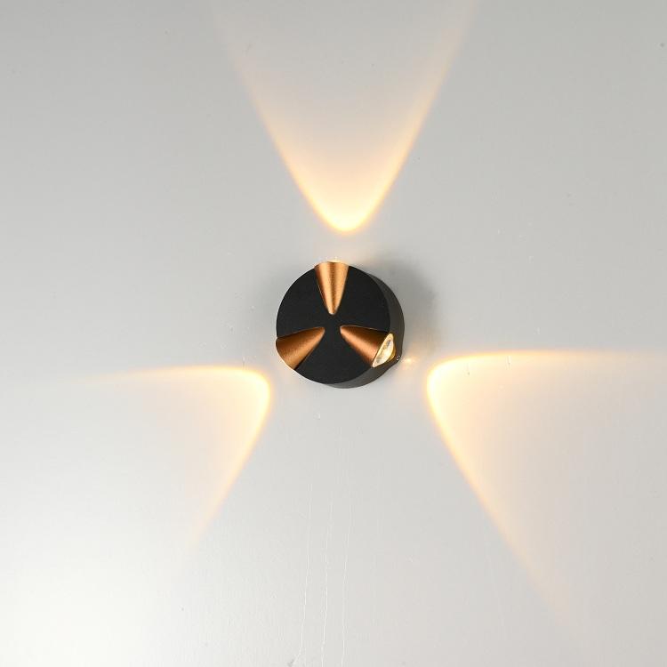 IP65 Cube verstellbare oberflächenmontierte LED-Außenbeleuchtung, wasserdichte LED-Wandleuchte für den Außenbereich in Schwarz und Gold