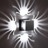 Ausgefallene 3-W-Aluminium-RGB-Wandleuchte für Kunstgalerie-Dekoration, vordere Balkonlampe, Veranda-Licht