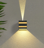 Außenlampen 10W LED-Wandleuchte IP65 Schwarz Dekorative Veranda Garten Haus Wasserdichte Glühbirnen Modernes Aluminiumbacken