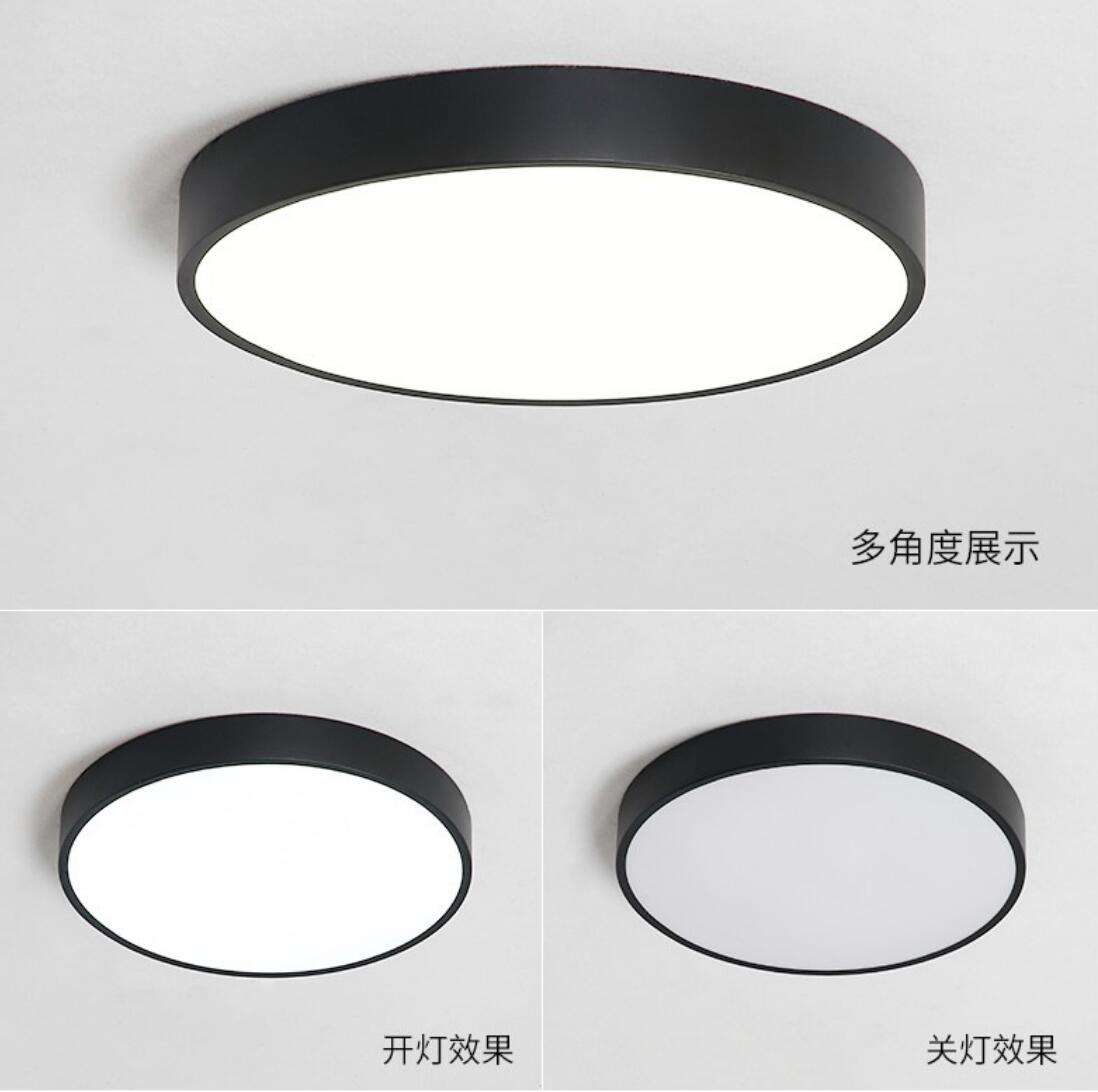 Moderne Aufputz-Schlafzimmer-Wohnzimmer-Hausbeleuchtung, runde rosa-schwarze Deckenleuchte, LED-Deckenleuchte, LED-Deckenleuchte