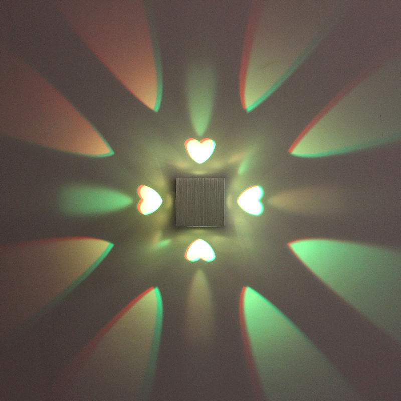 Herzförmige LED-Wandleuchte, Fernbedienung, Wandleuchte, Schlafzimmer-Wandleuchten, Wohnzimmer, Friseurladen, hohe Qualität, günstiger Preis, hohe Qualität