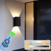 Quadratische LED-Wandleuchten für den Außenbereich, Gang, Korridor, dimmbar, mehrfarbig, Up-Down-Lampe mit Bewegungssensor für Wand, KTV, Bar, Schlafzimmer