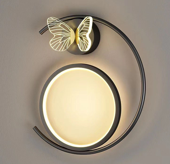12W Schmetterling LED Anhänger Wandleuchten Nachttischlampe Wandhalterung Nordic Innenbeleuchtung Nachttischlampe Hängelampen Moderne Wohnzimmerdekoration