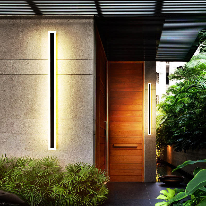 LED Aluminium Modern Garden Rechteckige wasserdichte Wandleuchte