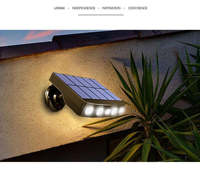 Hochheller Zaun im Freien, solarbetrieben, wasserdicht, zur Wandmontage, Solarleuchte für den Garten