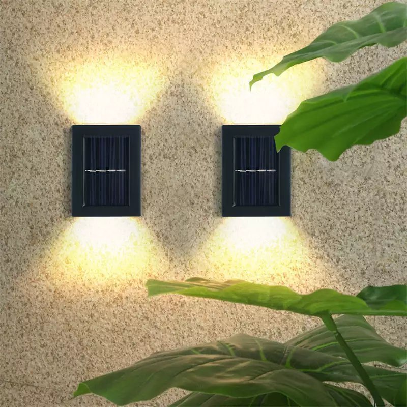 Solar-Lade-Wandleuchte für den Außenbereich, wasserdicht, IP65, Treppen-Wandleuchte, Solar-LED-Nachtlicht