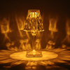 Kristall-Tischlampe, kleine Nachtlampe, wiederaufladbare Tischlampe, bietet kreative Atmosphäre für Nachtbar-Dekoration und 