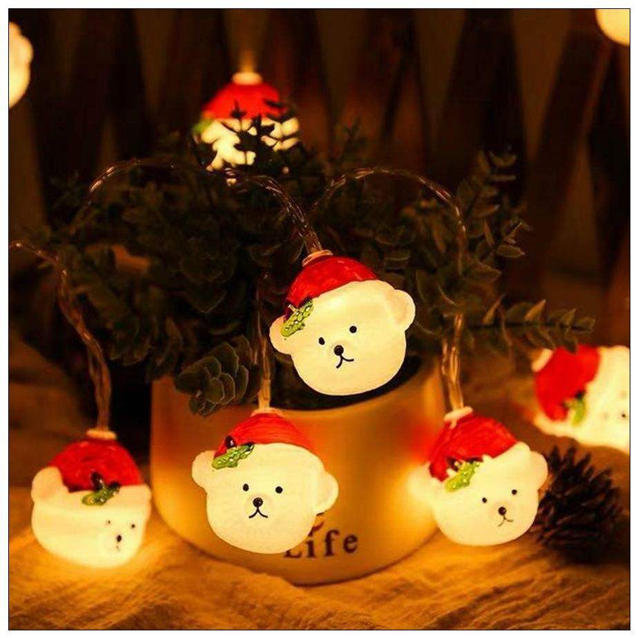 LED Weihnachtsdekoration Licht Neujahr Zimmer Dekor Girlande Urlaub Ornamente Outdoor Garten Dekor String Lampe Weihnachtsmann Lichter