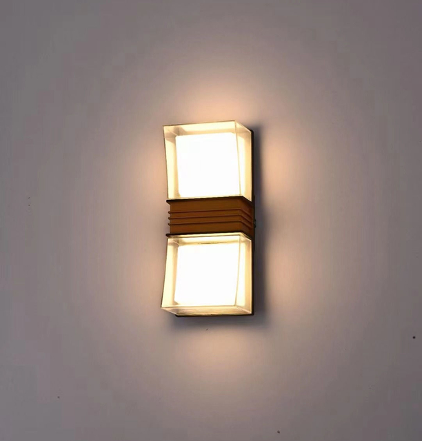 6W 12W LED Moderne Outdoor Wasserdichte Wand Lampe Innen Schlafzimmer Wohnzimmer Balkon Wand Licht Hause Beleuchtung Aluminium wandleuchte