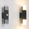 LED-Doppelkopf-Wandleuchte, quadratisch, für Außentreppen, Gang, wasserdicht, Acryl, kreative Außenwandleuchte, für Hof, Balkon, Wandleuchte