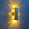 Neuankömmling 6W Doppel-Schmetterling Aluminium-LED-Wandleuchte für Innenwandleuchten Beauty Room Blumenhintergrund Nachtlicht
