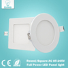Ultradünnes LED-Panel-Downlight, echtes Vollwatt, 3 W, 4 W, 6 W, 9 W, 12 W, 15 W, 18 W, 24 W, runde/quadratische LED-Deckeneinbauleuchte