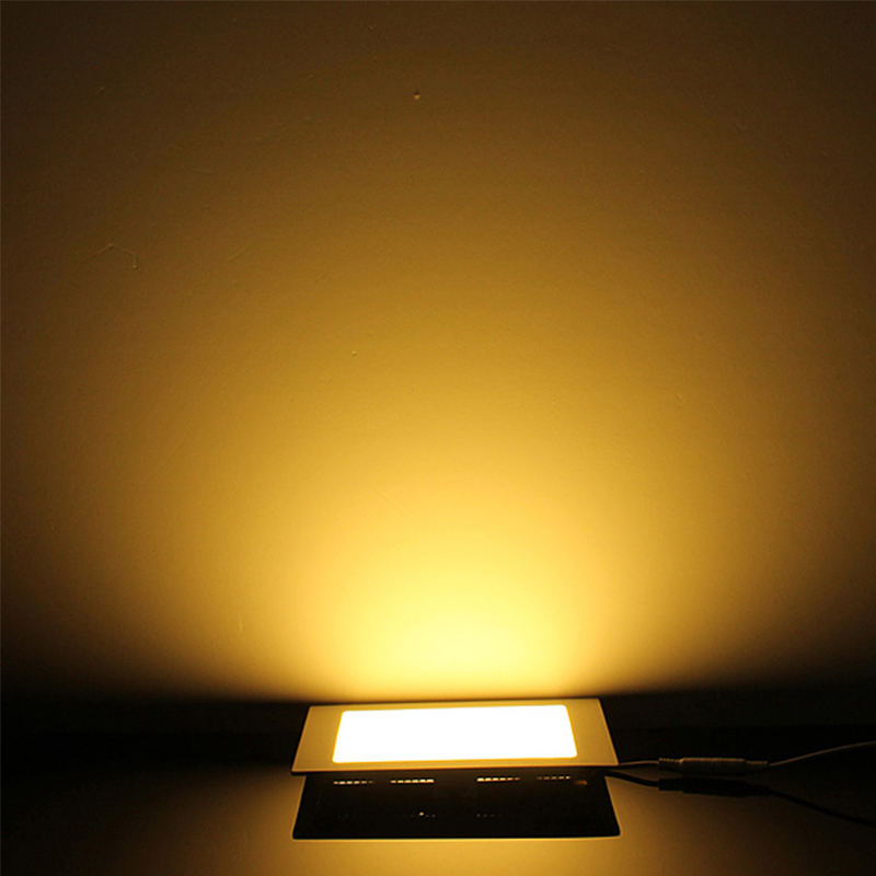 Ultradünne, dimmbare, quadratische LED-Panel-Deckenleuchte mit echter voller Leistung, LED-Downlight, 3 W/4 W/6 W/9 W/12 W/15 W/18 W/24 W, warm/kaltweiß