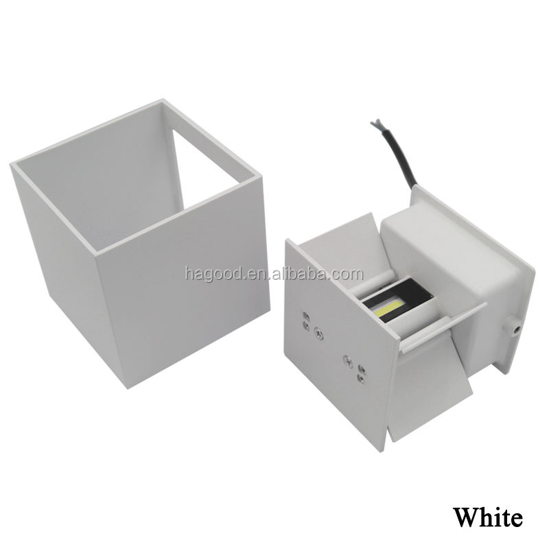 Moderne LED-Wandleuchte nach oben und unten Beleuchtung Würfel Wandleuchte Lampe Halterung Outdoor Home Zimmer Schlafzimmer Hotel Beleuchtung Dekoration