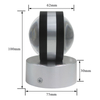 6W AC85-265V Modernes Design Doppel Kristall Wandleuchte Innen Auf Und Ab Licht Hotel Dekoration Haushalt LED Wandleuchte lampe