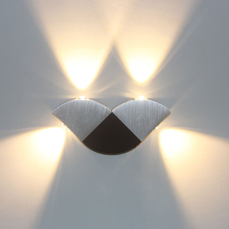 4W LED-Wandleuchte, bunte Beleuchtung, Wand-Innendekorationsleuchte für Loft, Badezimmer, Wohnzimmer, Heimbeleuchtung 