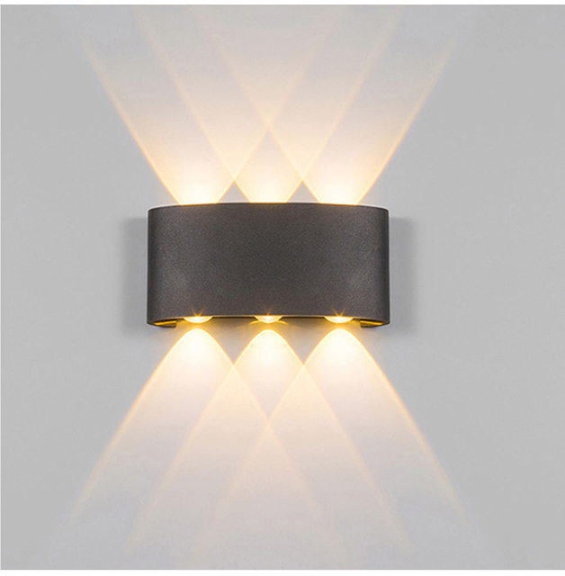 Günstiger Fabrikpreis Ip65 wasserdichte Wandleuchte Schwarze LED-Lampe Badezimmerleuchte für 100 % Sicherheit