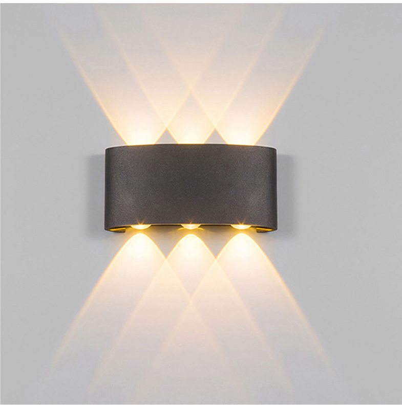 Günstiger Fabrikpreis Ip65 wasserdichte Wandleuchte Schwarze LED-Lampe Badezimmerleuchte für 100 % Sicherheit