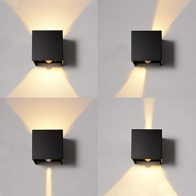 Neue LED-Wandleuchte mit Bewegungsmelder, 12 W, warmes Licht, wasserdicht, nach oben und unten verstellbar, stufenlos, Schlafzimmer, Loft, vogue
