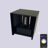 APP Controll Smart IP65 LED 9W Wasserdichte Wandleuchte Up And Down Wandmontierte RGB Nachttischleuchte 16 Farbwechsel Cube Wasserdichte Wandleuchte