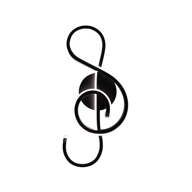 Music Note Moderner, minimalistischer Stil, Aluminium, dekorative LED-Wandleuchte, kreative Wandleuchte für Schlafzimmer, Wohnzimmer, Flur, Gang