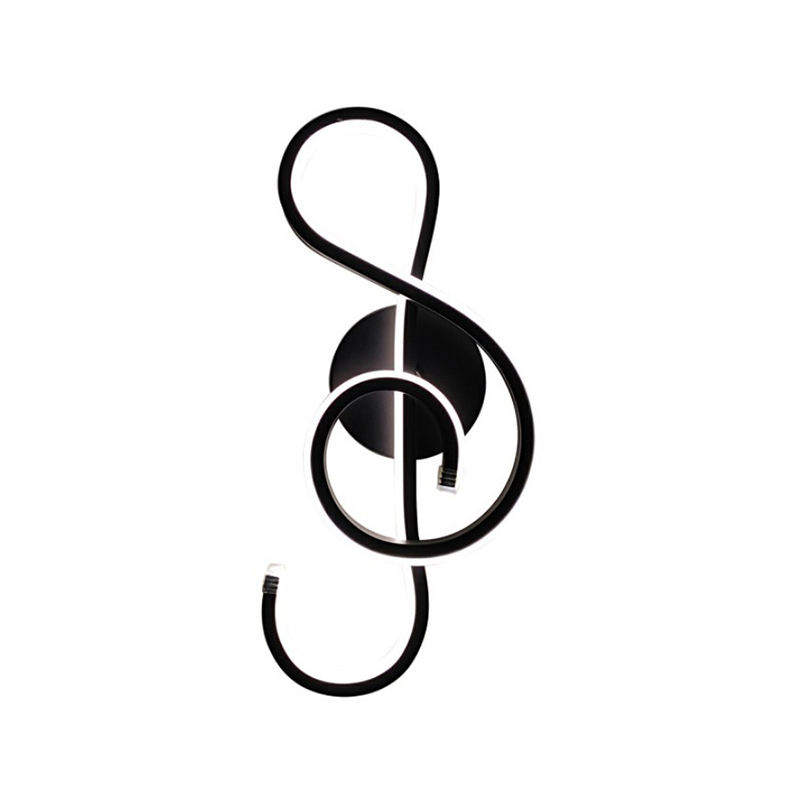 Music Note Moderner, minimalistischer Stil, Aluminium, dekorative LED-Wandleuchte, kreative Wandleuchte für Schlafzimmer, Wohnzimmer, Flur, Gang