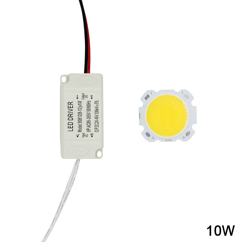 1 Satz 3 W 5 W 7 W 10 W 12 W 15 W 20 W 25 W 30 W COB-LED-Chipplatine für LED-Scheinwerferlampe + LED-Stromversorgungstreiber mit Kunststoffgehäuse