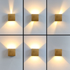 Up And Down Wandleuchte 12W Wasserdichter Outdoor-Garten Ip65 LED-Licht Gebürstetes Gold Silber Grau