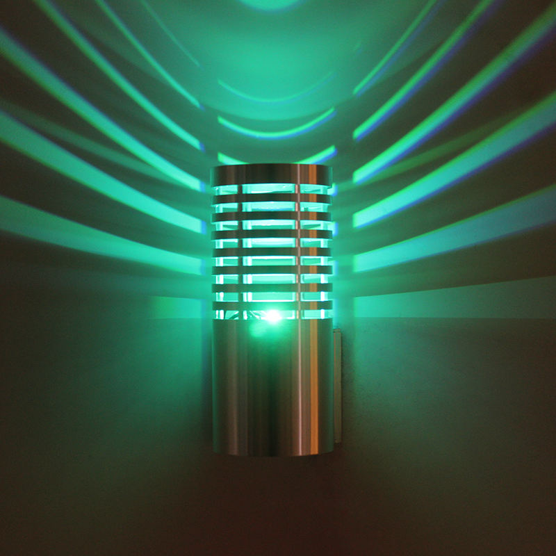 Zylindrische LED-RGB-Wandleuchte für den Innenbereich, 3 W, AC85–265 V, Aluminium, Schlafzimmer, dekorative LED-Wandleuchte, Flur, Treppenbeleuchtung