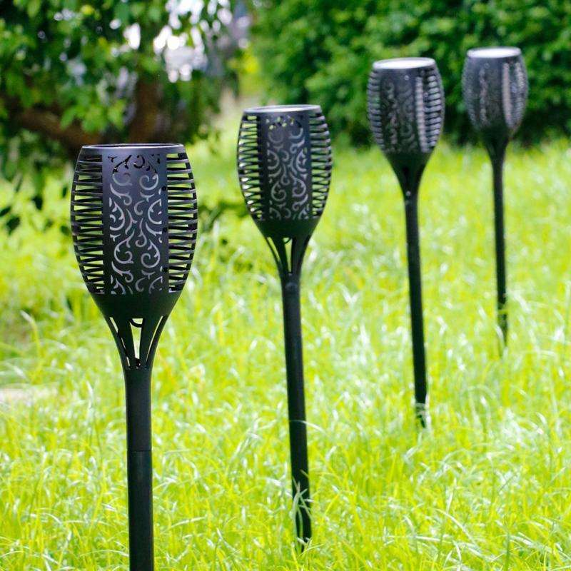 Outdoor Led Solar Lichter Flackern Tanzen Flamme Fackel Solar Beleuchtung Wasserdichte Lampe Für Garten Dekoration Landschaft Rasen Pfad