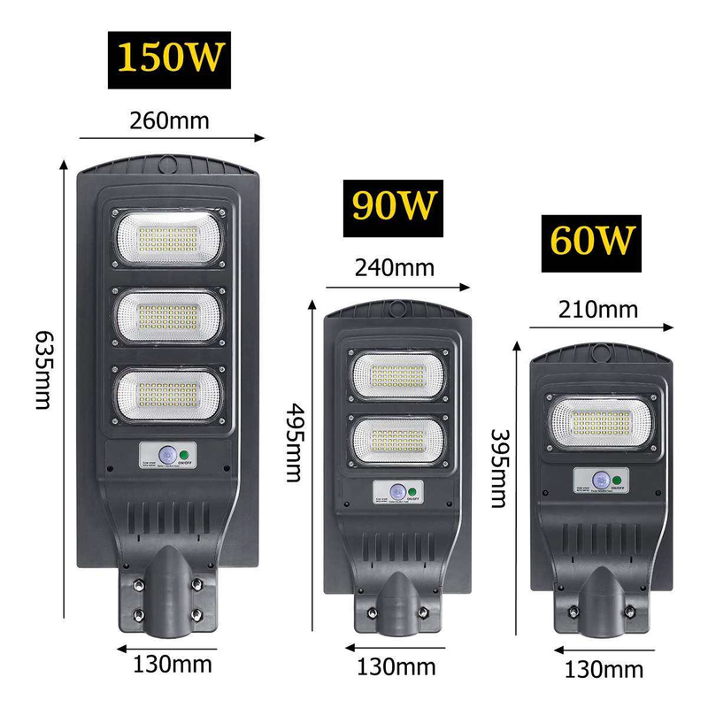 50–300 W Solar-Straßenlaterne, Innen-Solarlampe, Solarstrom-Lampen, solarbetriebene Lampe, Lamparas Solar, integrierte All-in-One-Solar-Straßenlaterne