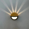 Halbe Sonne, rundes Sternlicht, LED-Wandleuchte, Innenleuchte, Beleuchtung, weiße Außenwandleuchte, kommerzielle Wandleuchter im Freien über der Gartenwandleuchte