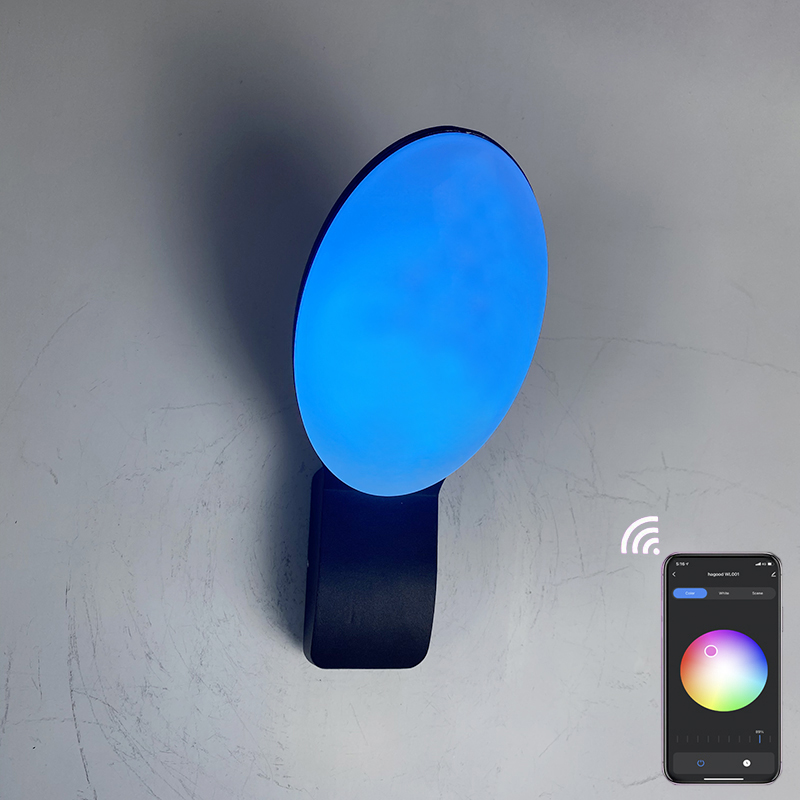 9W Smart Wandleuchte Intelligente Lampen LED-Licht App-Steuerung LED-Licht App-Steuerung App-gesteuerte Beleuchtung Tuya App Außenwandleuchte Handy-Fernbedienung Wandleuchte