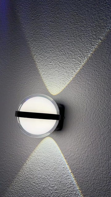 Kristallkugel-Wandleuchte, LED-Wandleuchte, transparente Wandleuchte, Auf- und Ab-Licht, Wandleuchte, Außenwandleuchte, moderne LED-Außenleuchte, Außenleuchter, Lowes