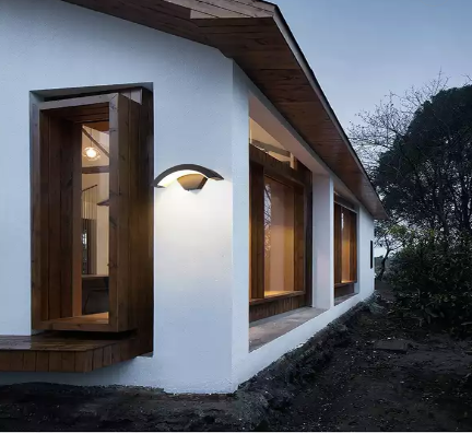 LED-Außenwandleuchte, fächerförmige Hofleuchte, 18 W, wasserdichte Wandleuchte, LED-Beleuchtung, Aluminium-Wandleuchte, Außenleuchten