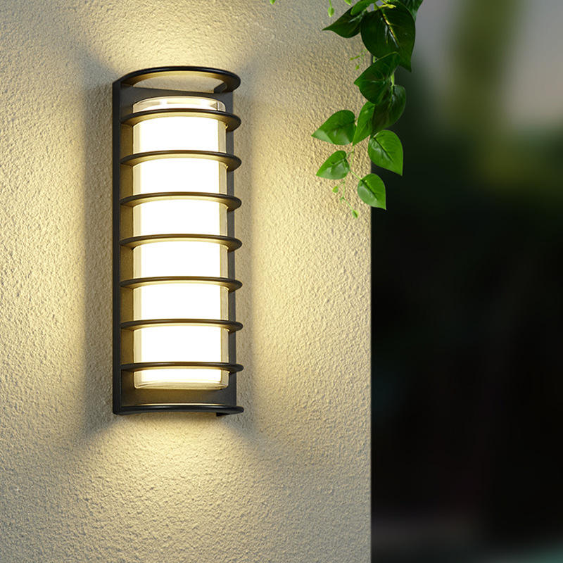 Quadratische runde Acryl-LED-Wandleuchte für den Außenbereich, Villa, Hof, Außenwandleuchte, Treppe, Gang, Korridor, Lampe, Balkon, Wandleuchten