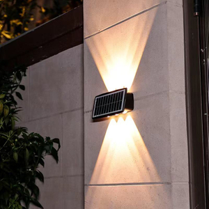 Neue Solar-Wandleuchte im Freien, wasserdichte LED-Wandleuchten für Hof, Straße, Landschaft, Garten, Dekor, Lampe, Solar-Außenwandleuchte