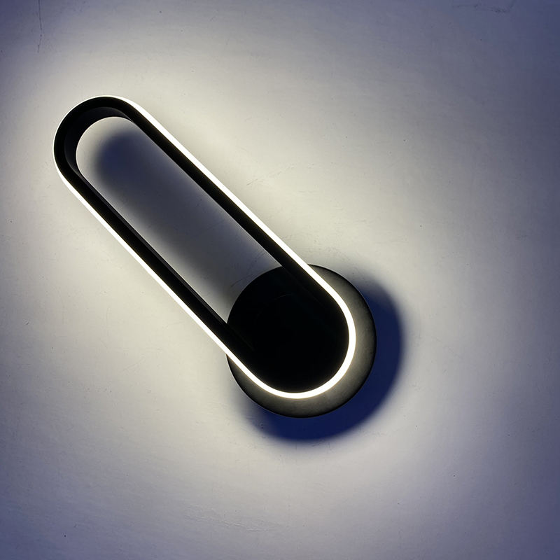 Schlafzimmer-Nachttisch-Wandleuchte, verstellbarer Winkel, LED-Innenbeleuchtung, Aluminium, einfache Landebahn-Wandleuchte