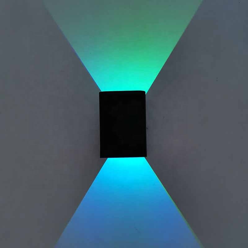 5W LED-Wandleuchte für den Innenbereich, 16-Farben-Wandleuchte, Innenbeleuchtung kann ferngesteuert werden, farbwechselnde Aluminiumgehäuse-Innenbeleuchtung