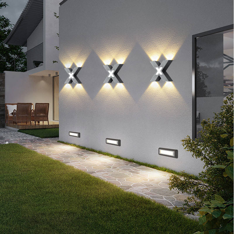 4W LED Wandleuchte im Freien wasserdicht IP65 Veranda Garten Wandleuchte Innen Schlafzimmer Nachttisch Dekoration Beleuchtung Lampe Aluminium
