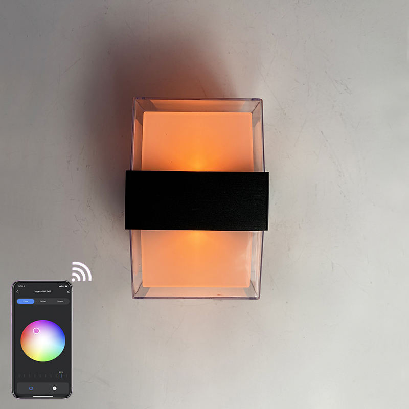 Tuya Smart WiFi LED Wandleuchte 15W RGBW Outdoor Indoor APP Wasserdichte Wandleuchte Dimmbare Gartenleuchte Arbeitet mit Alexa Google Alice