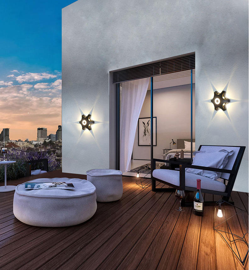 2023 Led Wand Lampe Aluminium Outdoor IP65 Wasserdicht Up Down Wand Licht Für Home Treppen Schlafzimmer Nacht Badezimmer Korridor Beleuchtung