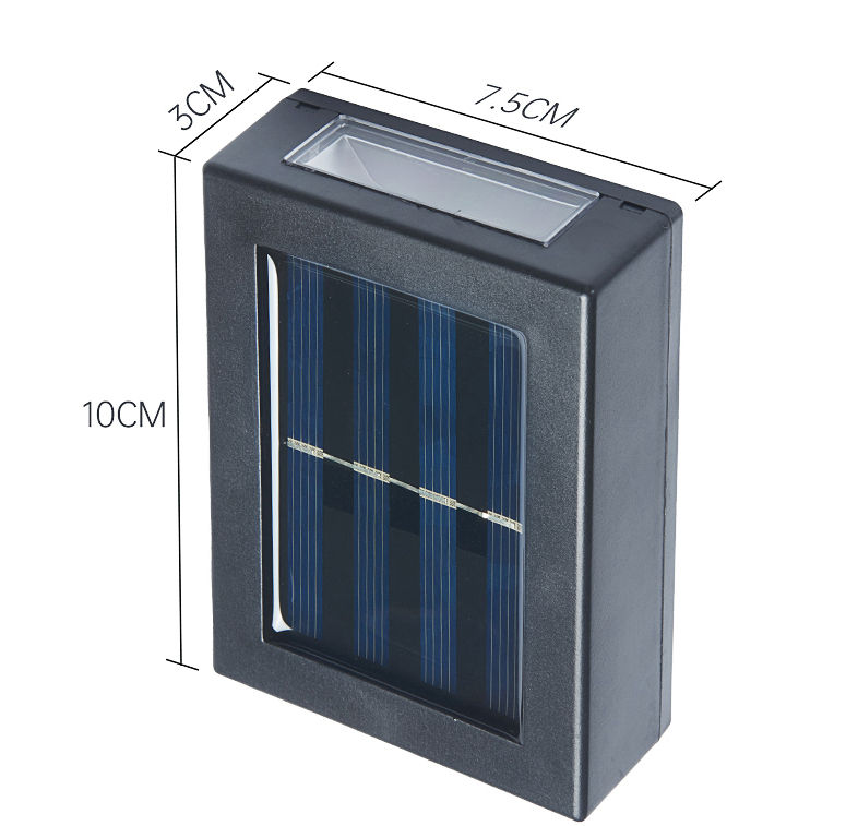 Solar-Wandleuchte, Außendekoration, Garten, Innenhof, Zuhause, wasserdicht, nach oben und unten leuchtende Wandleuchte, Außenwandfluter-Lampe