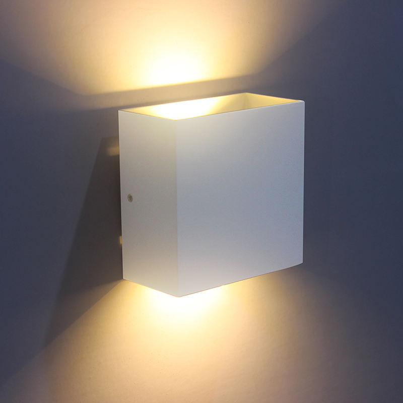Cube CoB 6W LED Up Down Wandleuchte AC85-265V Schlafzimmer Nachttisch Cube Wandleuchte Innen Aluminium Dekoration Beleuchtungskörper