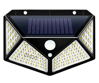 100LED Solar Wandleuchte Innenhof vierseitig lichtemittierende Solarlampe menschlicher Körper Induktion wasserdichte Außenleuchte