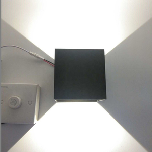 Neue dimmbare LED-Wandleuchte im Freien, wasserdicht, IP65, Würfel-Wandleuchte, 12 W, moderne LED-Wandleuchten für den Garten