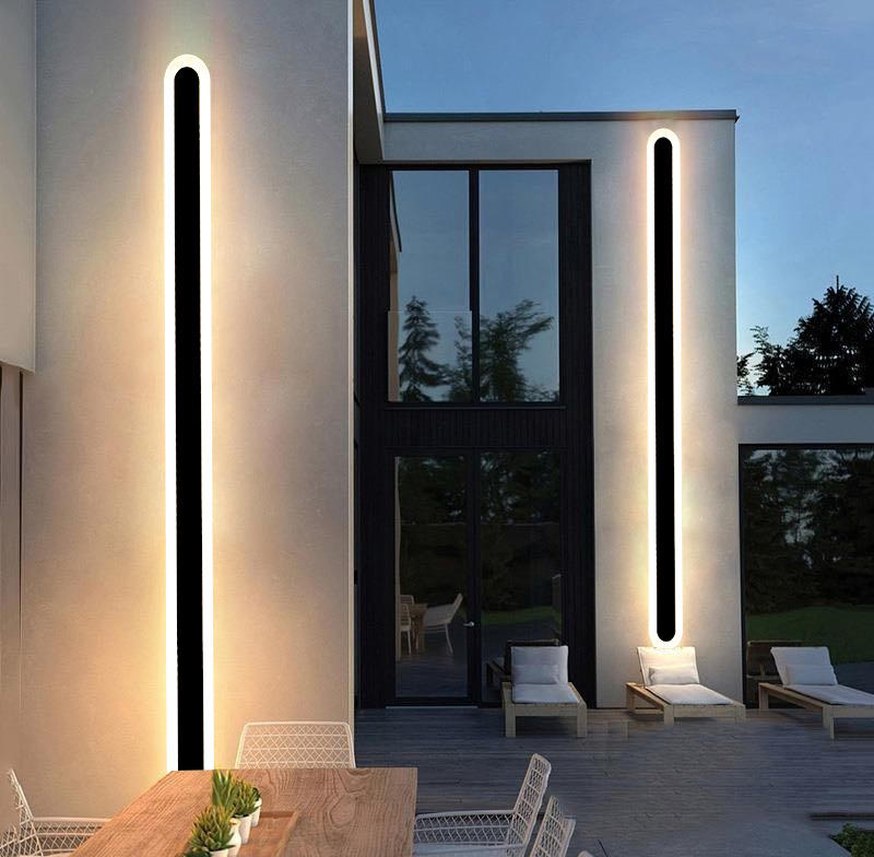 Hagood Moderne Einfache Lange Streifen Innen Aluminium Wand Lampe Wasserdichte Outdoor Wand Lampe Gehäuse Heißer Verkauf