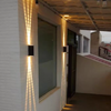 6W schwarze Schale dreistrahlige Wandleuchte IP65 wasserdichte Außenwandleuchte Gartenhoflampe Straßenlaterne für Gartendekoration