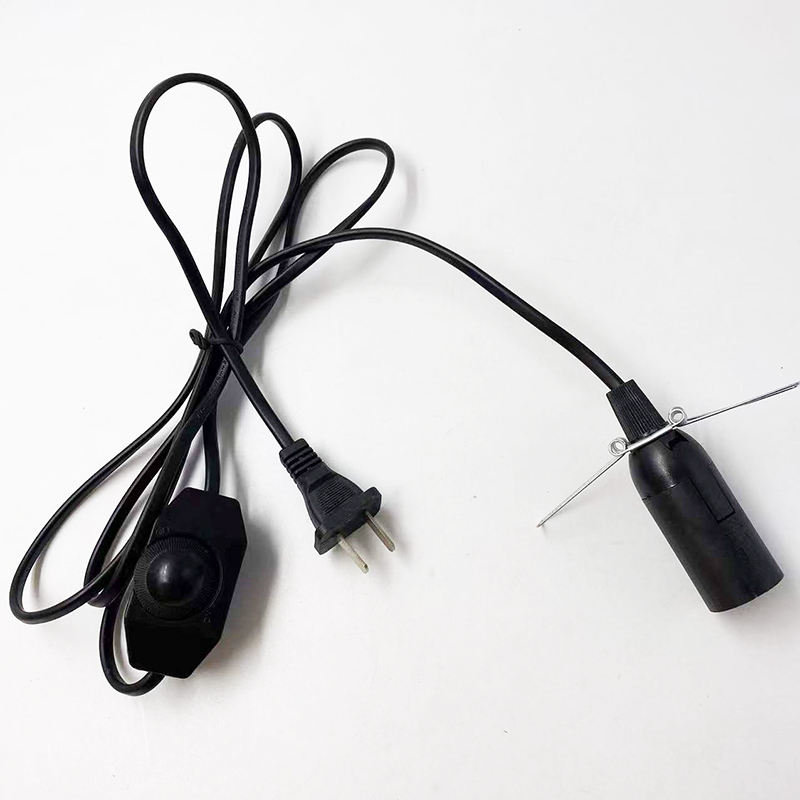 E14 301 Dimmerschalter, 1,8 m Kabel, 1,5 m Kabel, 2 m Kabel, US/EU-Stecker. Licht 301 Dimmerschalter, E14 Feder-Lampensteckerschalter mit nacktem Körper