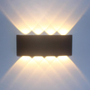 6W bogenförmige wasserdichte Auf- und Ab-LED-Wandleuchte für den Außenbereich, Aluminium, moderne Wandleuchte, Beleuchtung, Wandleuchte